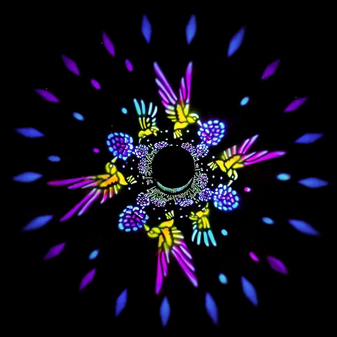 ODEETRONIC Solar Hummingbird Lantern with Colorful Projection - Hummingbird Birthday Gifts for Women Mom Grandma, Multicolor Hanging Lights Outdoor Waterproof, Solar Lantern Lights for Garden Patio