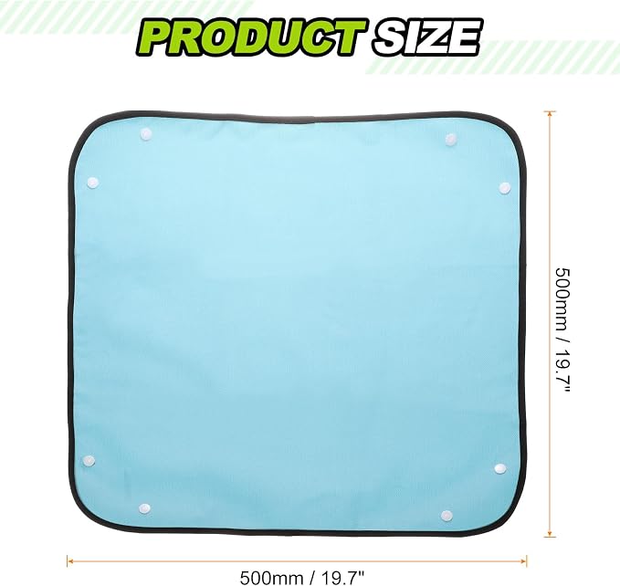 HARFINGTON Repotting Mat 19.7" x 19.7" Oxford Cloth Waterproof Plant Repotting Mat Foldable Portable Gardening Potting Tray with Plastic Buckle for Indoor Plant Change Soil, Blue