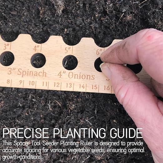 Spacer Tool Seeder Planting Ruler - Seeding Spacing Ruler with Precise Measurements,Seedlings Dibber Hand Transplanting Tools,for Vegetable Gardens, Yard