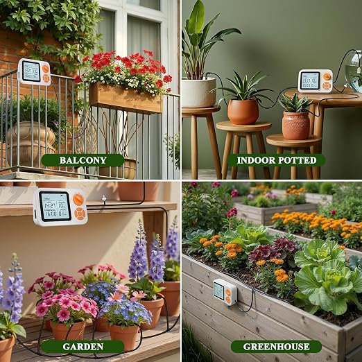 Topotdor Automatic Indoor Plant Waterer for 15 Potted Plants, Self Watering System Drip Irrigation Kit with Programmable Timer & Smart Humidity Detection