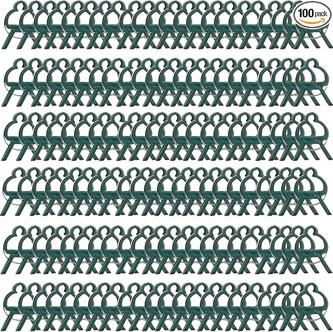 GXXMEI 100PCS Plant Clips Garden Clips for Tomato Cage, Tomatoes Clips Plant Support Clips for Bamboo Stakes, Climbing Plants, Vines, Gentle Plant & Flower Trellis Clips for Plant Stalks, Stems