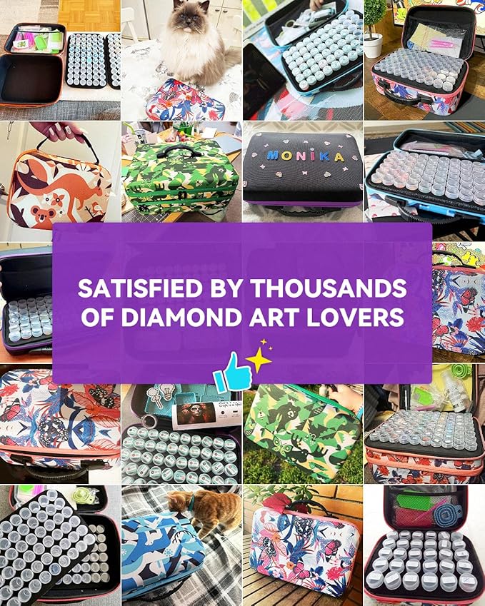 ARTDOT 420 Slots Storage Container for Diamond Art Kits for Adults,Portable Bead Storage Boxes for Diamond Painting Accessories and Tools