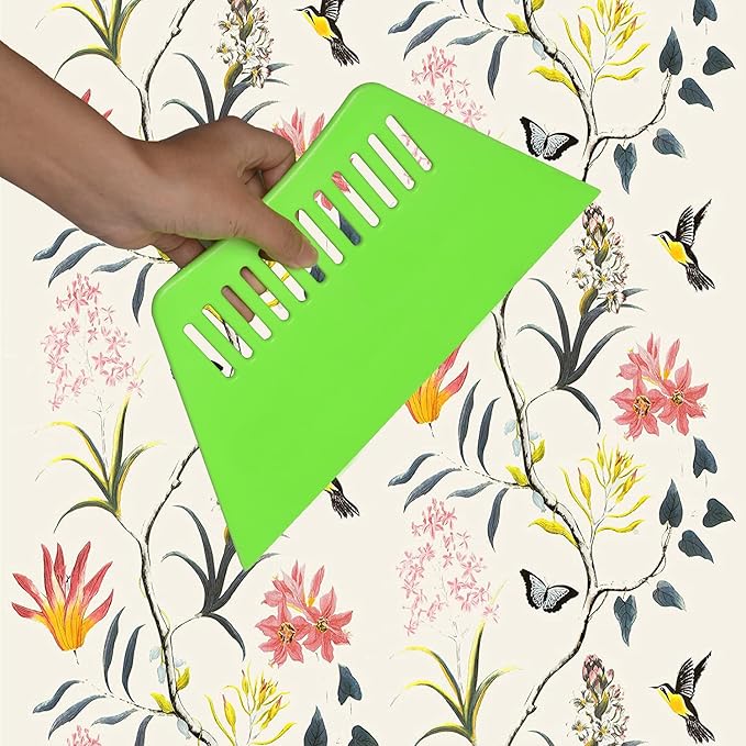 Adhesive Wallpaper Install Tool Kit with Double-sided Tape Measure, Craft Knife with 5 Blades, 3 Types of Scrapers, PU Hand Roller, for Wallpaper Window Film and Car Deadening Mats