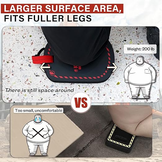 KUNN Small Kneeling Pad 9"X6.5"X1" Mini Foam Kneeing Pad with 360°Hook Heavy-Duty NBR Foam Portable Knee Mat for Working on Floors for Gardeners Plumbers Mechanics Electricians