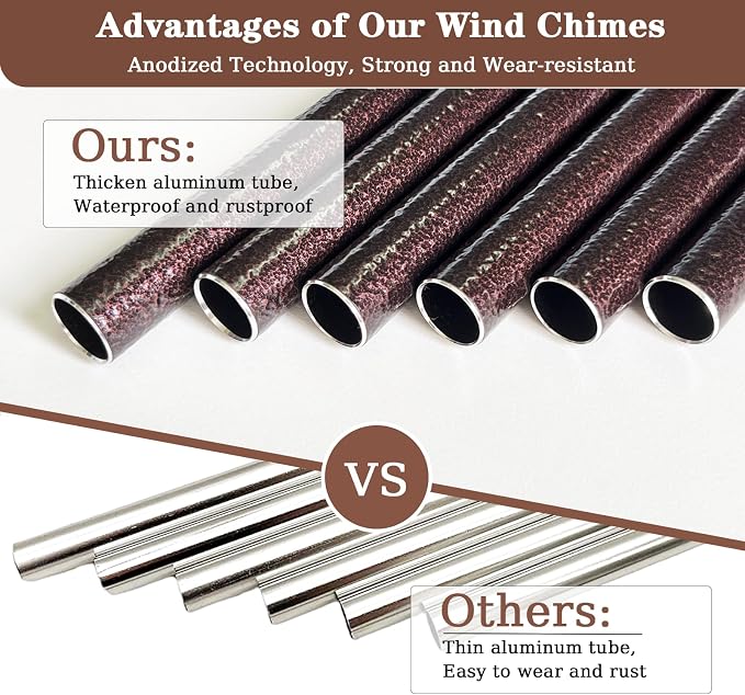 Sympathy Gifts for Loss of Wife, 32"" Memorial Wind Chimes for Loss of Wife, Loss of Wife Sympathy Gift, Condolence Bereavement Gifts in Memory of Wife, Bronze