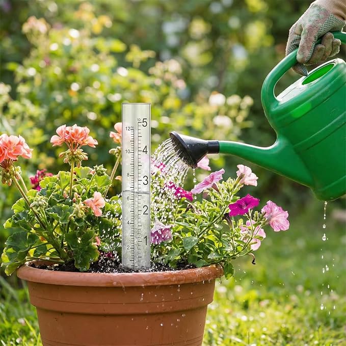 5" Capacity Rain Gauge Replacement Tubes, 4 Pcs Plastic Rain Gauges Tube for Garden Yard Home Outdoor, Clear Rain Gages