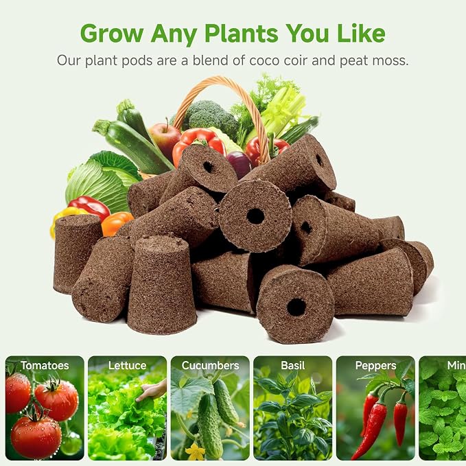Large Hydroponic Sponges 20 Pack, 2.17" Tall for Deep Grow Baskets, Universal Fit Replacement Pods for Multi-Tier Towers & 2" Net Cup Systems – Seed Starting & Plant Cloning
