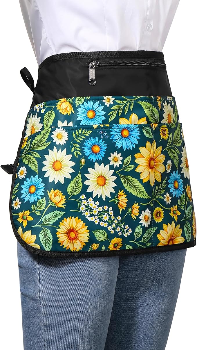 Bafelia Garden Apron for Women with 6 Pocket,Half Florist Apron