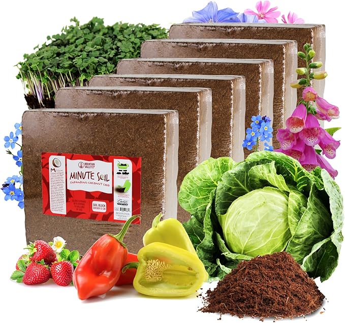 Minute Soil Block - Coco Coir - Compressed - Blocks & Bulk (6 Blocks)