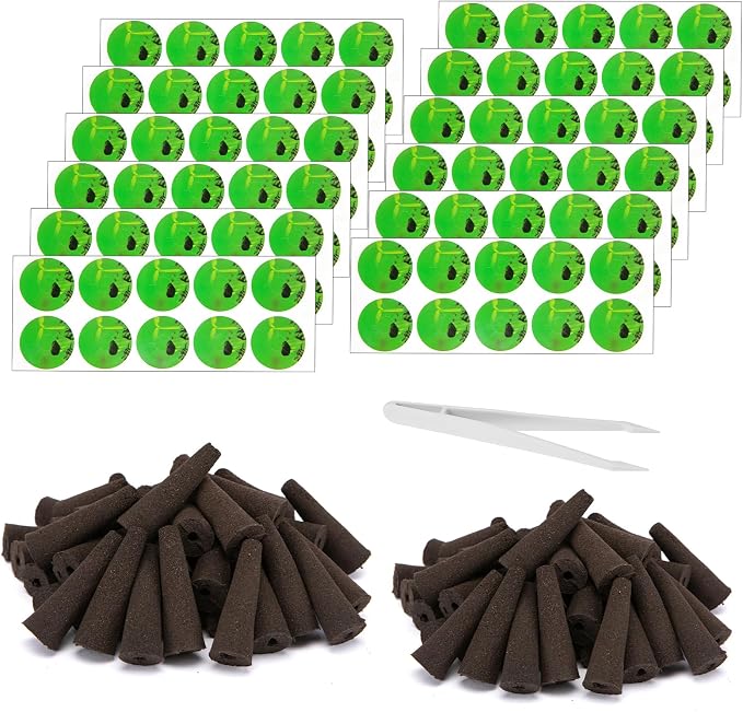 241Pcs Hydroponic Pods Kit, Compatible with AeroGarden, Grow Anything with 120Grow Sponges, 120Labels & 1 Tweezers, Indoor Hydroponic Supplies for Vegetables Herbs Lettuce