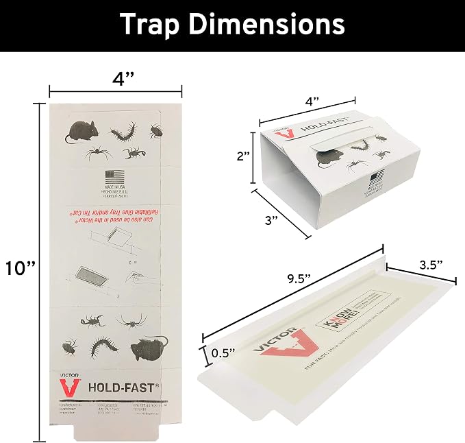 Victor M309 Professional Glue Boards for Insect and Rodent monitoring - 72 Glue Boards