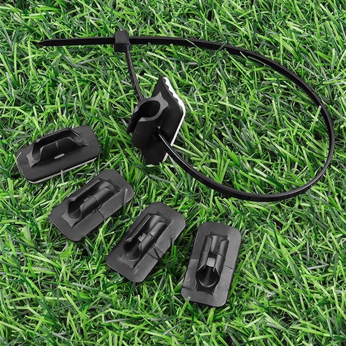 Youngy 5pcs Bicycles Brake Cable Line Fixed Base with Tie Bike Cable Base Guide Road Bicycles Frame Cable Fixed Parts Brake Housing Hose Guide Cable Buckle Cycling Mountain Biking Bike Accessories