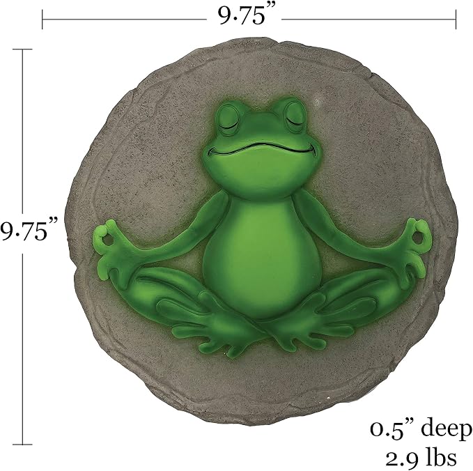 Spoontiques - Garden Décor Yoga Frog Stepping Stone Decorative for