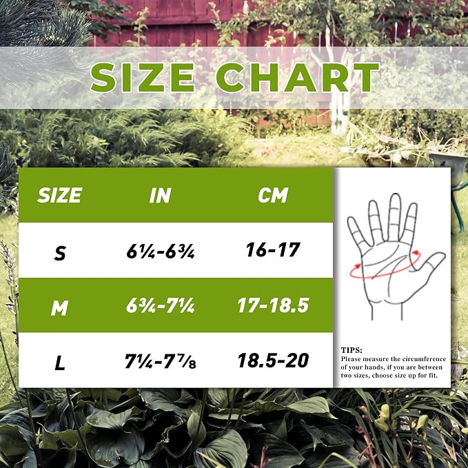 HANDLANDY Gardening Gloves for Women, Breathable Ladies Leather Garden Yard Gloves Best Gift for Gardeners