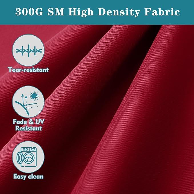 Outdoor Bench Cushions 59 x 18 Inch Thick Waterproof Porch Swing Cushions with Tie Patio Furniture Chair Cushion Bench Pad 5 Year Color Fastness Backyard Seat Pads Burgundy