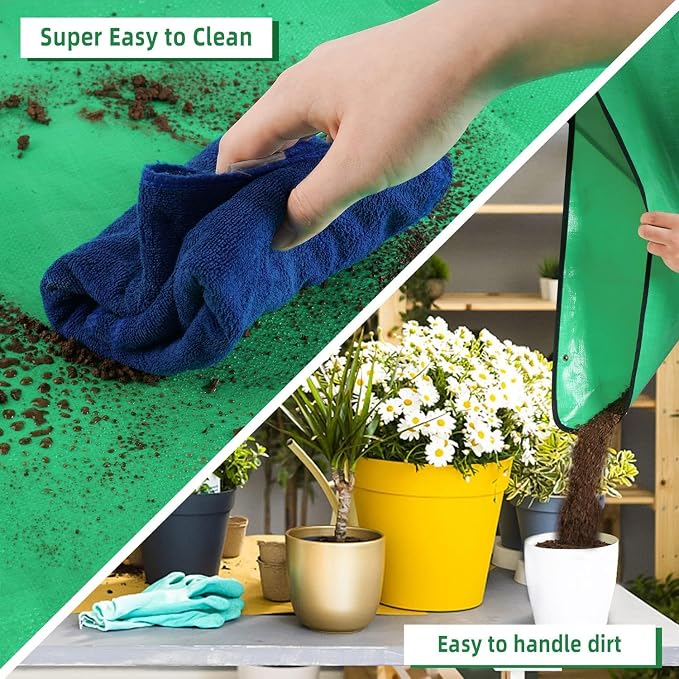 Waterproof Repotting Mat for Indoor Plants - Foldable Potting Mat for Mess-Free Planting Soil Change - Essential Gardening Tools for Plant Lovers