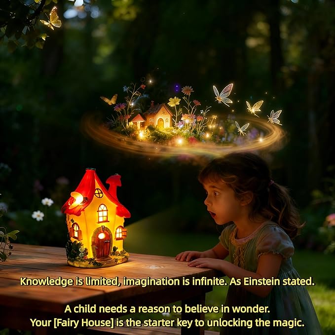 Fairy Garden Houses, Fairy Houses,Fairy Houses for Outside,Fairy Garden Houses Outdoor,Solar Fairy Garden,gnome House,Fairy Garden,Fairy Garden Accessories, for Women Gift/Teenage Gift