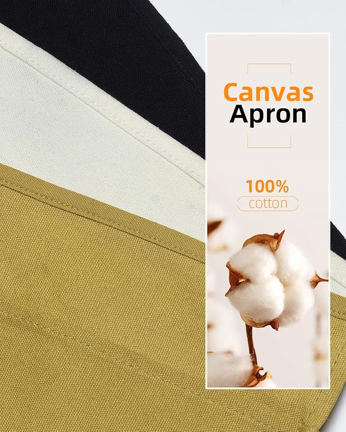 Canvas Work Waist Apron with 3 Pocket