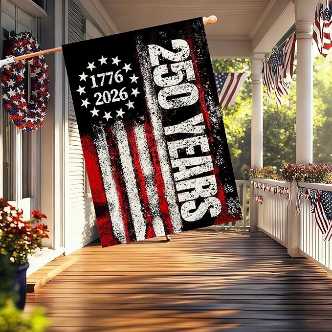 250 Anniversary Usa Garden Flags for Outside,250 Anniversary USA Flag 1776-2026 Semiquincentennial Commemorative Patriotic Yard Sign 4th of July Decorations 250 Year of Freedom Banner Double-Sided Waterproof Garden Flag with Stars Stripes 250 Year Amer...