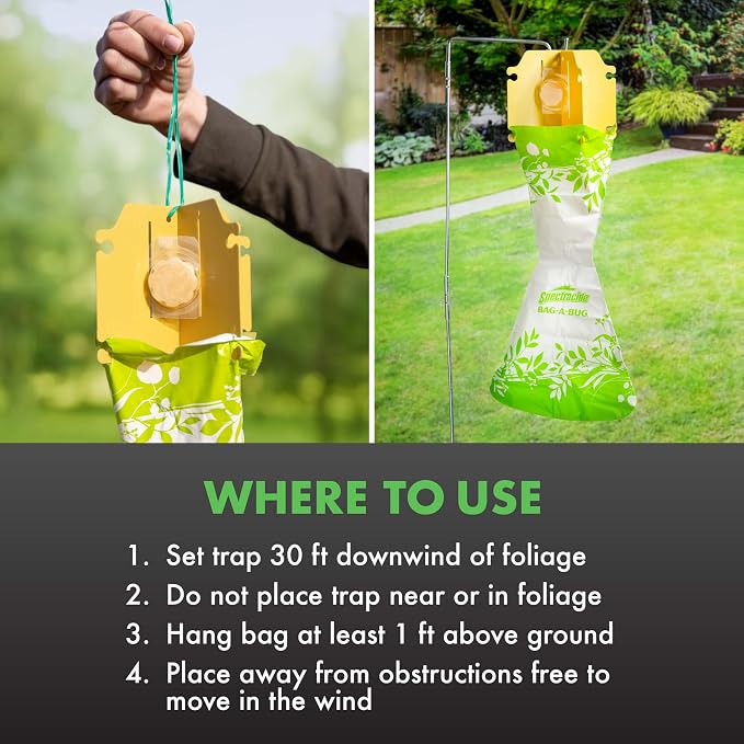 Spectracide Bag-A-Bug Japanese Beetle Trap, Dual Lure System 12 count