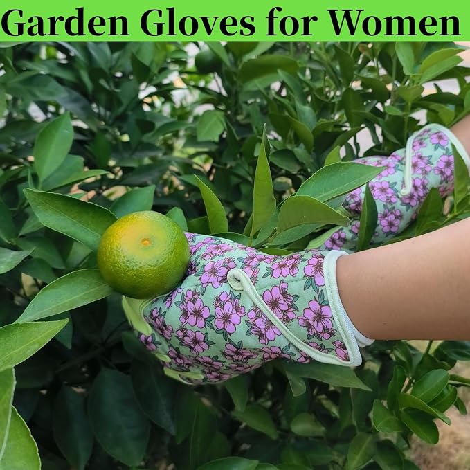 Gardening Gloves,Women Yard Work Garden Glove,Gifts | Thorn Proof,Puncture Resistant,Touchscreen,Gift,Leather,Spandex