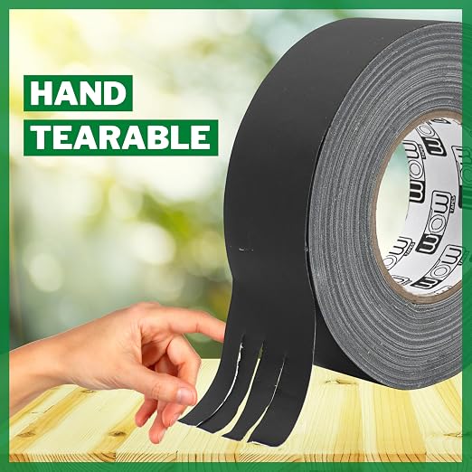 Wow Gaffers Tape 2 Inch Black - 50 Yards (Pack of 6), Residue Free, Non-Reflective & Heavy-Duty - Professional Grade Gaff Tape - Ideal for Photography Backdrop, Cables, Cords & Floor Taping…
