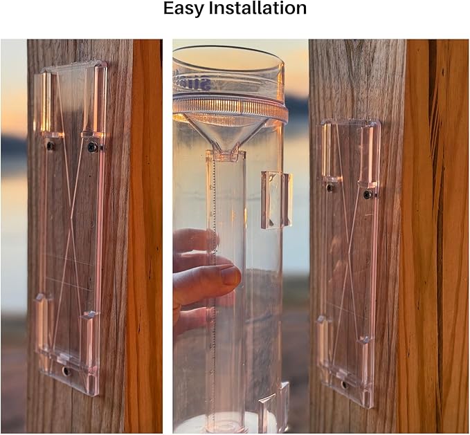 Stratus Precision Rain Gauge – 14" All-Weather Gauge with mounting Bracket, Accurate to 1/100", Durable and Easy to Read for Gardeners, Meteorologists, and Weather Enthusiasts