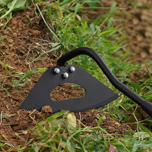 Hoe Garden Tool, Hollow Hoe with 55-85 Inch Long Handle, Adjustable Manual Weeder Heavy Duty Garden Hoe for Weeding, Digging, Hoeing, Cutting and Loosing Soil