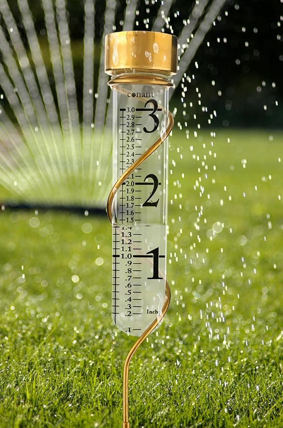 Conant VRG6LFB Vermont Grande View Rain Gauge (Living Finish Brass)