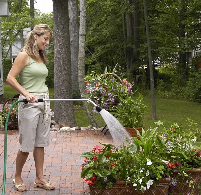 Dramm 22341 Carded Classic Rain Wand with Shutoff, 24-Inch, Silver, (136416)