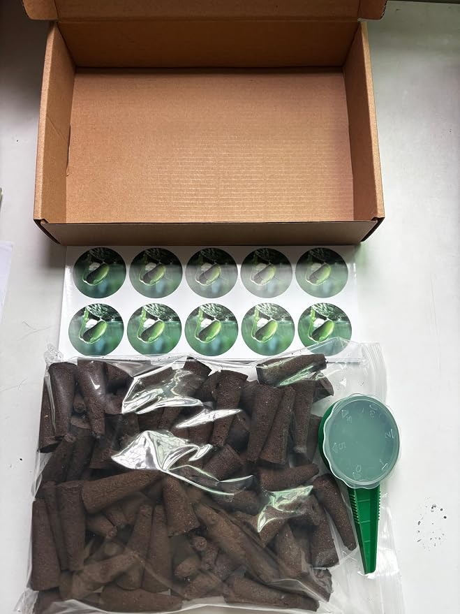 Hydroponic Grow Sponges Kit - 200pcs Seed Starter Pods Replacement, 100pcs Grow Sponges, 100pcs Labels, 1 Seeder - Compatible with Aerogarden & Other Brands - Indoor Hydroponics Growing System