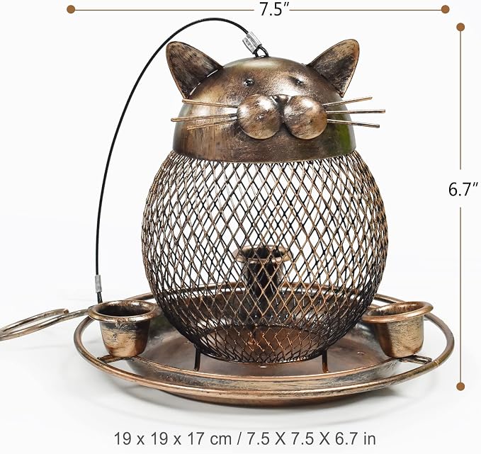 Bird Feeders for Outdoors, Heavy Duty Metal Wild Bird Feeder, Finch Bird Feeder Sparrow Birdfeeder for Garden Yard Hanging Decor