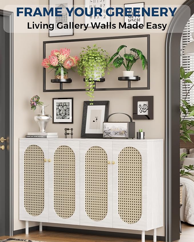 Wall Planters for Indoor Plants, Plant Frames Wall Decor Living Room Plant Stand Hanging Wall Plants Holder to Hold Large Pots Wall Plant Hanger Window Plant Shelves for Outdoor Entryway
