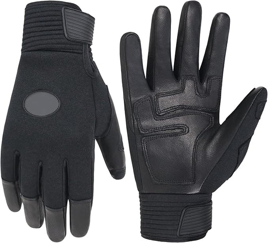 HANDLANDY Work Gloves for Men & Women, Utility Mechanic Working Gloves Touch Screen, Flexible Gardening Gloves for Yard