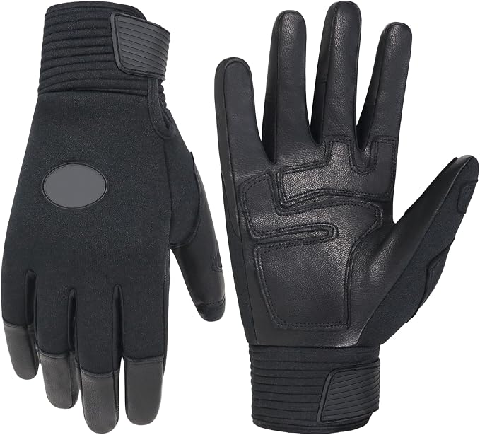 HANDLANDY Work Gloves for Men & Women, Utility Mechanic Working Gloves Touch Screen, Flexible Gardening Gloves for Yard