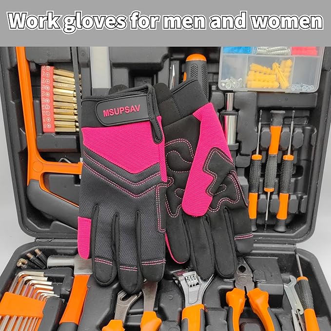 Gardening Gloves,Women Yard Work Garden Glove,Gifts | Thorn Proof,Puncture Resistant,Touchscreen,Gift,Leather,Spandex