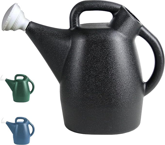 Chapin 47998 Watering Can, 2 Gallon, Indoor and Outdoor Plants, Lawn, Garden, Removable Nozzle, Drip-Free Sprinkler Head, Recycled Plastic, Black