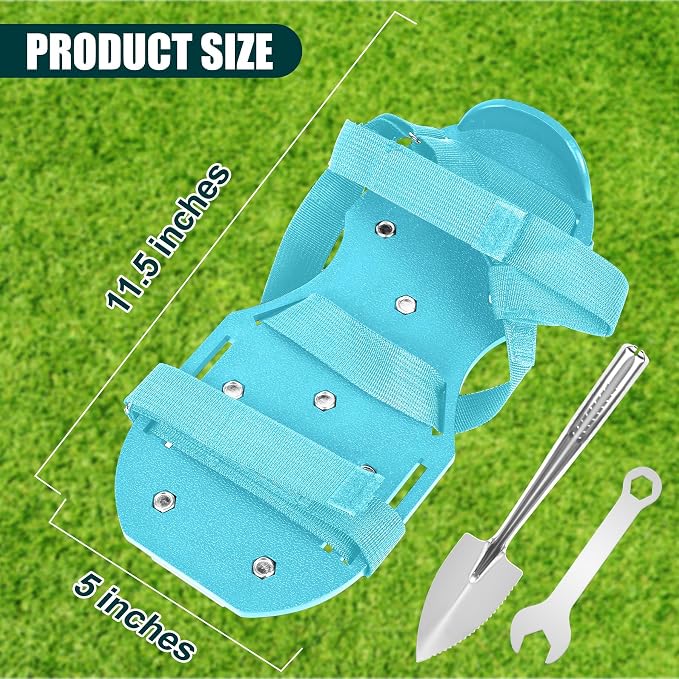 Miuwauer Lawn Aerator Shoes (Classic Version (Durable PP Sole), Blue-Blue)