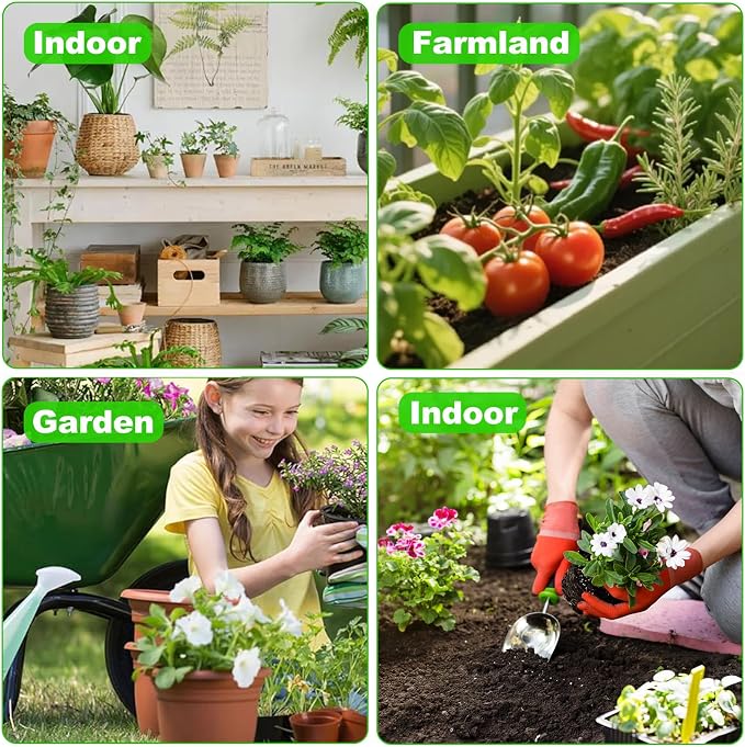 Soil Moisture Meter - Included 200+ Plants Care Guide, 80 pH Test Strips & Sample Tube, Soil Water Tester, Soil Hygrometer Sensor Tool for Garden, Lawn, Farm Plants Care, No Battery Needed
