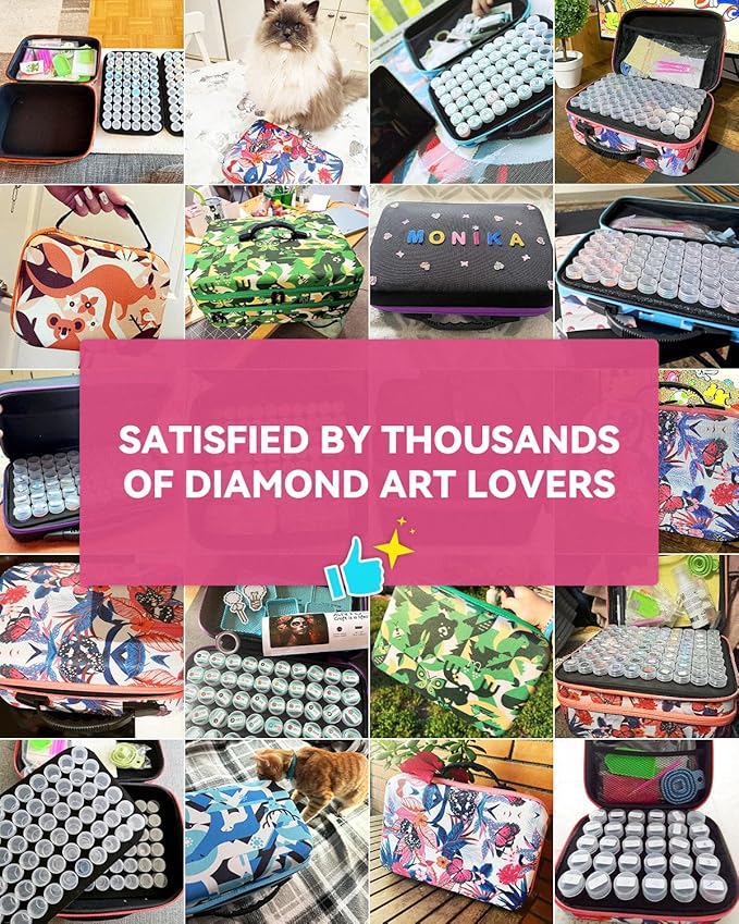 ARTDOT 240 Slots Storage Container for Diamond Art Kits for Adults, Portable Bead Storage Boxes for Diamond Painting Accessories and Tools