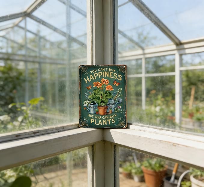 Vintage Garden Metal Sign Funny Gardening Tin Signs Rustic Farmhouse Wildflowers Plants Aluminum Wall art for Home Garden Patio Farm Yard Bar Outdoor Indoor Decor 8x12 Inch