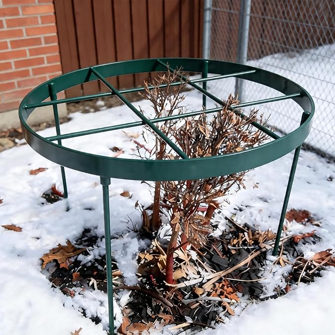 Peony Cage Outdoor Support - Durable Metal Garden Brace for Tall Plants, 18.9" Top, 23.6" Long Round Flower Rings, Easy Assembly, Perfect for Dahlias & Climbing Plants - Ideal Gardening Gift