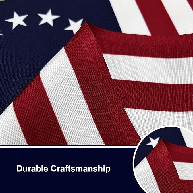 Bradford Betsy Ross Garden Flag 12x18 Inch Vivid Color 13 Star Colonial American Flags for Yard 250th Anniversary 4th of July Memorial Day Decoration