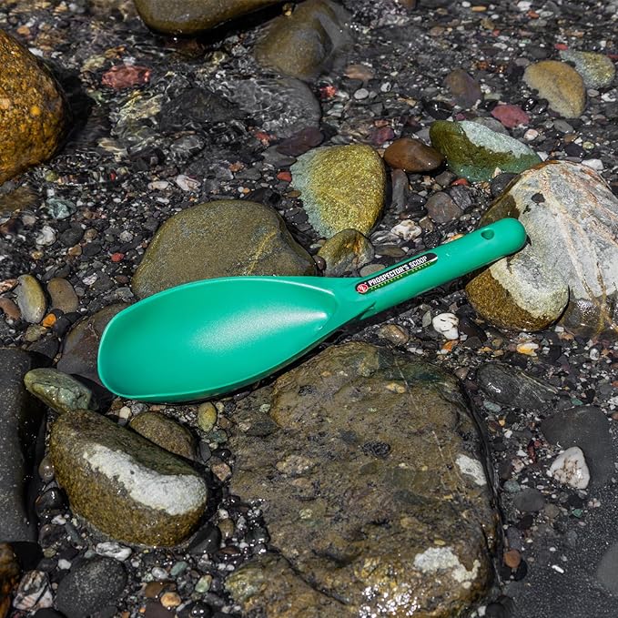ASR Outdoor 12.5 Inch Prospecting Large Sand Scoop Plastic Trowel for Metal Detector Gold Panning, Green | highly durable sand scoop