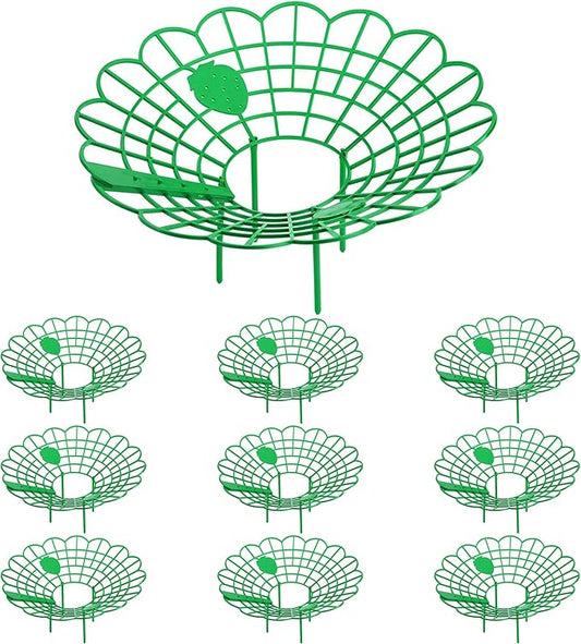 Iceyyyy 10 Pack Strawberry Plant Stand Supports-Strawberry Plant Support Stand Rack with 4 Support Feets-Growing Frame Holder Cage to Keep Berries Clean and Prevent Rot