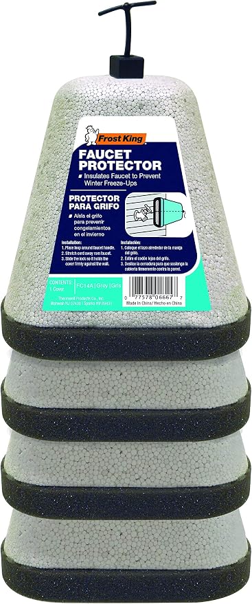 Frost King FC1 Outdoor Foam Faucet Cover, Oval (Pack of 4)