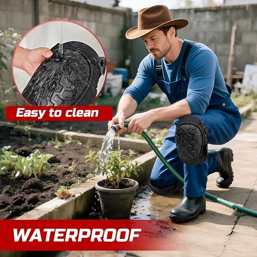 Gel Knee Pads for Work, Professional Knee Pads for Men Women with Soft Foam, Heavy Duty Cap, Adjustable Straps, Quick-Fasten Buckle for Construction, Gardening, Welding, Roofing, Cleaning