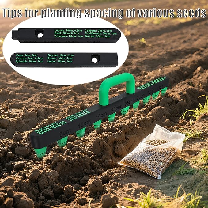 Seed Spreader Tool - 10-Hole Adjustable Detachable Seed Spacer, Handheld Seed Planter Tool Lightweight Planter for Vegetables, Mini Seed Dispenser Gardening Tools for Small Seeds