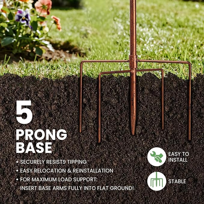 Ieuan 35.4" Tall Metal Bird Bath for Outdoors with 2.2" Deep and 12'' Dia Bowl, Removable, Easy - Clean, Vintage Freestanding Birdbaths & Birdfeeder for Garden Yard Lawn Decor, Glod