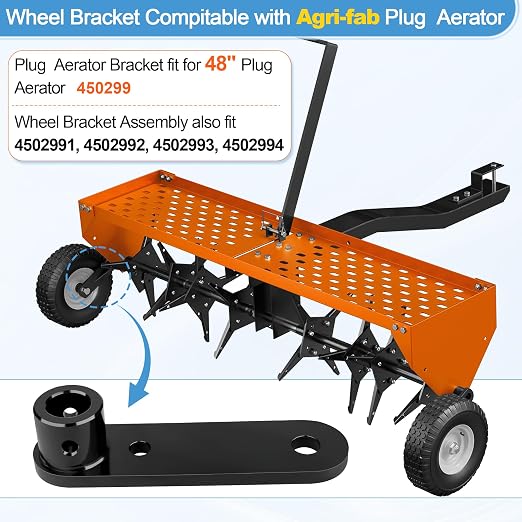 63931 Wheel Bracket Assembly for Agri-Fab, Parts Fit for Agri-Fab - Lawn Plug Aerator Replacement Parts Replacement 48" Plug Aerator 45 0299(1 Pack Hitch)